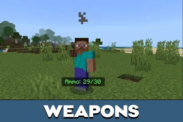 Weapons from Furpocalypse Mod for Minecraft PE