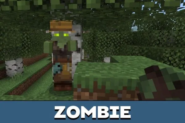 Zombie from Human Era Villagers Texture Pack for Minecraft PE