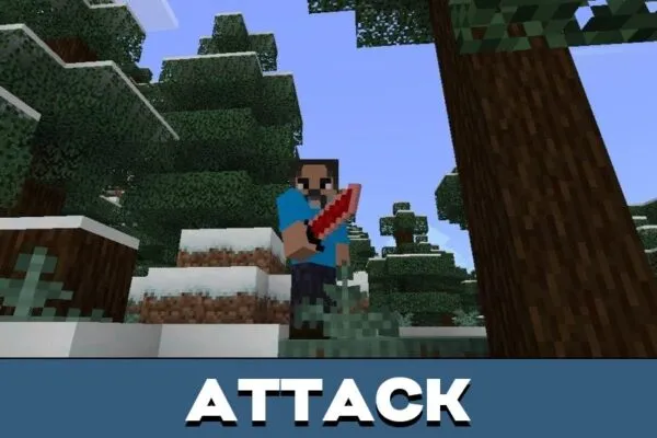 Attack from Knife Mod for Minecraft PE