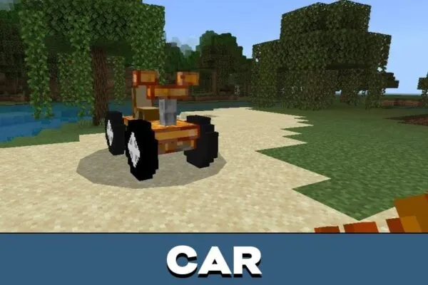 Car from Golem Hearts Mod for Minecraft PE