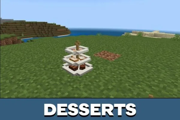 Desserts from Chihiros Kitchen Mod for Minecraft PE