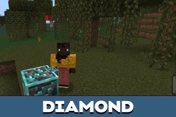 Diamond from Ore Borders Texture Pack for Minecraft PE