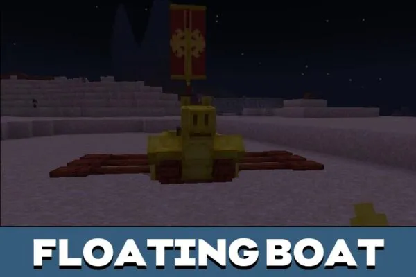 Floating Boat from DarkAge Bizarre Mod for Minecraft PE