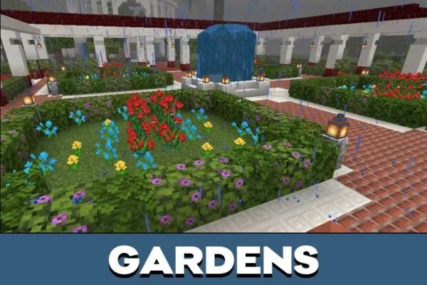 Gardens from City Roman Style Map for Minecraft PE