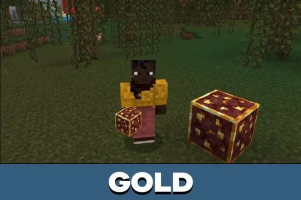 Gold from Ore Borders Texture Pack for Minecraft PE