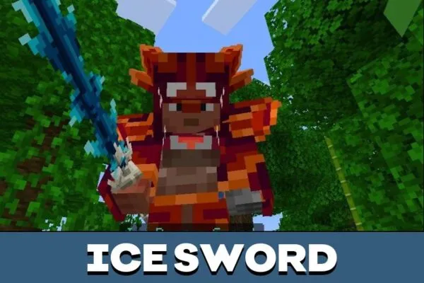 Ice Sword from Skyveil Dragons Mod for Minecraft PE