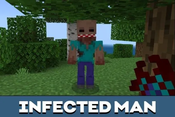 Infected Man from Biological Infestation Mod for Minecraft PE