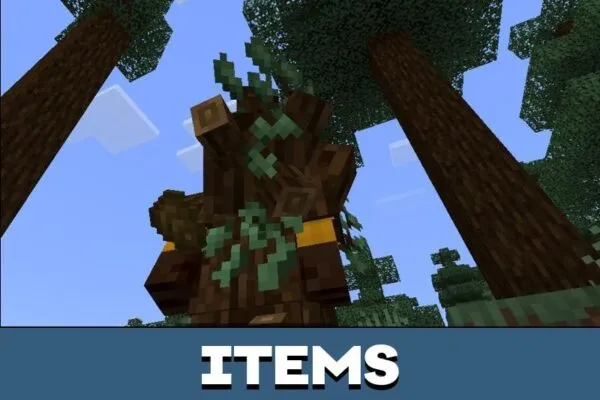 Items from Treefolk Guardians Mod for Minecraft PE