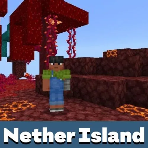 Nether Island Map for Minecraft PE