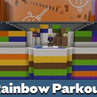 Rainbow Rise Parkour Map for Minecraft PE