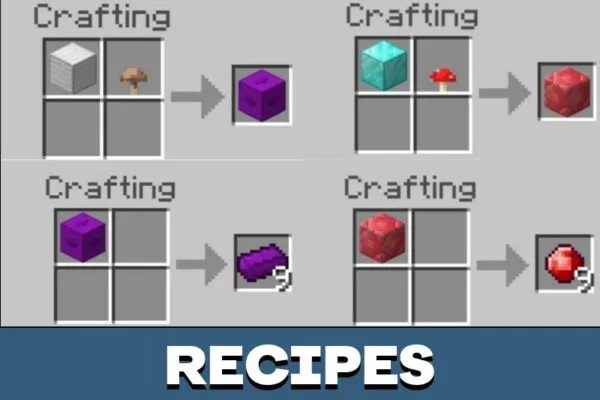 Recipes from Antartica Scarlite Mod for Minecraft PE