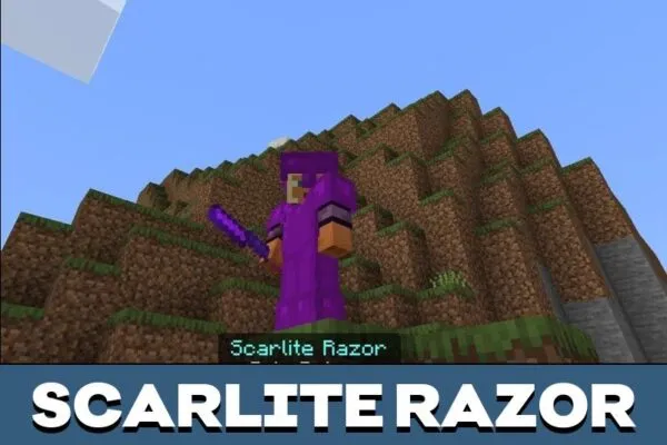 Scarlite Razor from Antartica Scarlite Mod for Minecraft PE