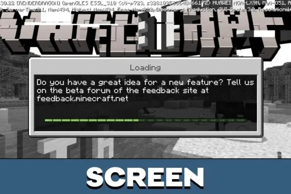 Screen from Corruption Mod for Minecraft PE