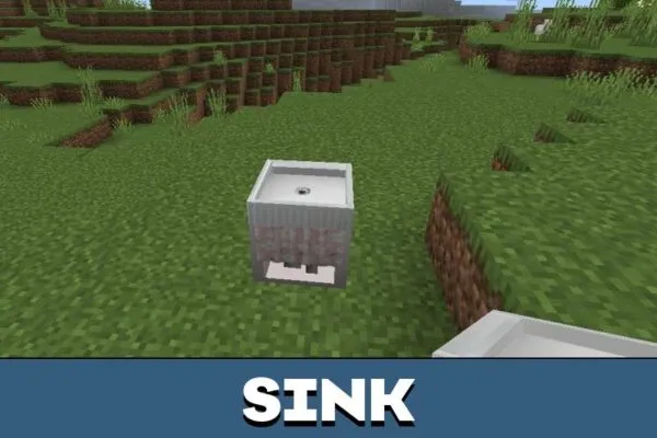 Sink from Chihiros Kitchen Mod for Minecraft PE