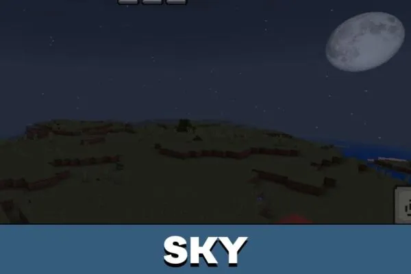 Sky from Moon Texture Pack for Minecarft PE