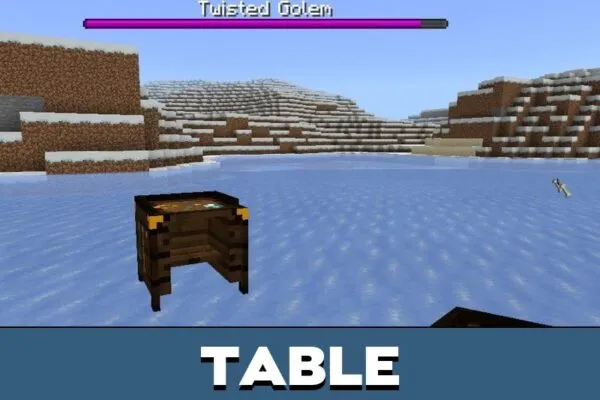 Table from Socketed Mobs Mod for Minecraft PE