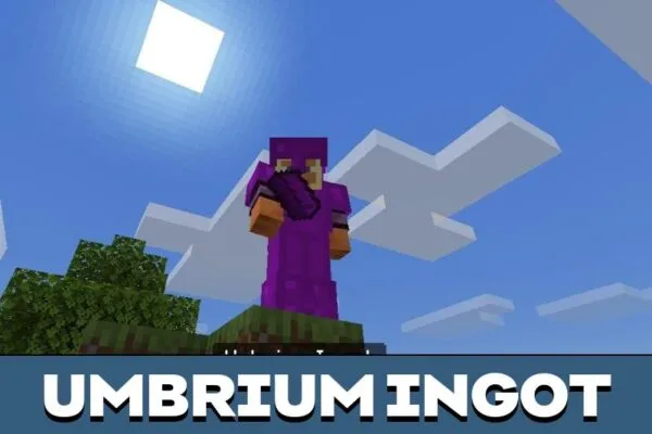 Umbrium Ingot from Antartica Scarlite Mod for Minecraft PE