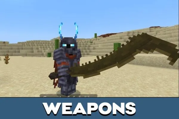 Weapons from DarkAge Bizarre Mod for Minecraft PE