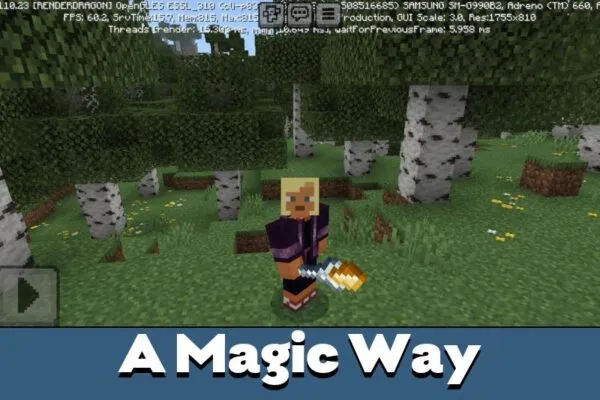 A Magic Way from Blaze Weapons Mod for Minecraft PE