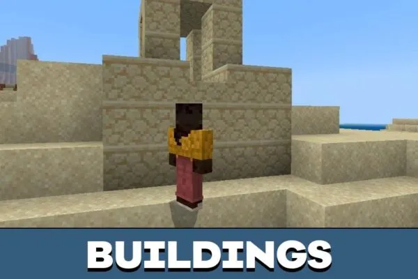 Buildings from Desert Temple Mod for Minecraft PE