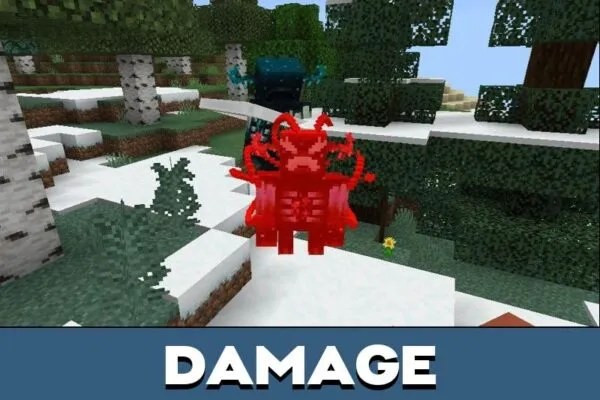 Damage from Mutated Warden Mod for Minecraft PE