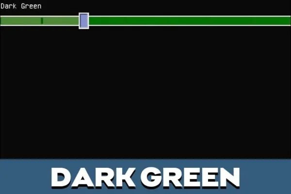 Dark Green Smooth Font Texture Pack for Minecraft PE