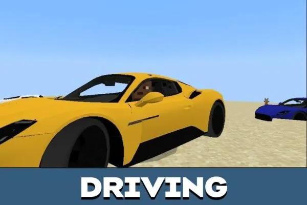 Driving from Maserati Mod for Minecraft PE