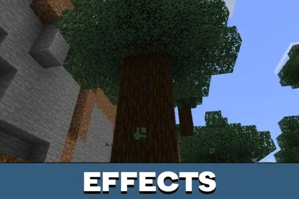 Effects from Falling Leaves Mod for Minecraft PE