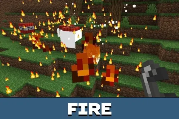 Fire from Visuality Mod for Minecraft PE