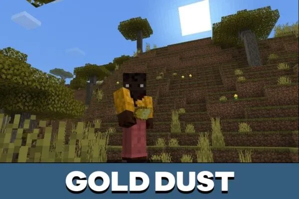 Gold Dust from Tinkers Construct Bedrock Edition Mod for Minecraft PE