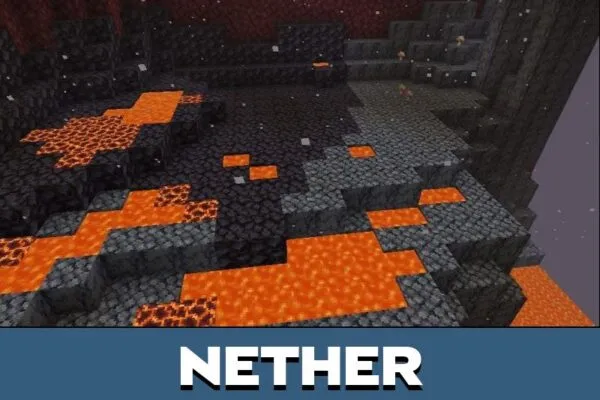 Nether from Ores Dimension Mod for Minecraft PE