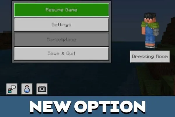 New Option from Screenshot Taker Texture Pack for Minecraft PE