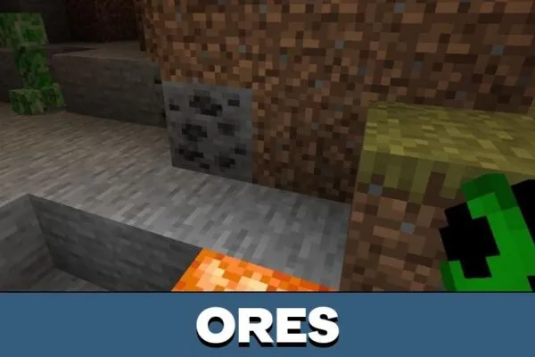 Ores from Cave Sounds Texture Pack for Minecraft PE