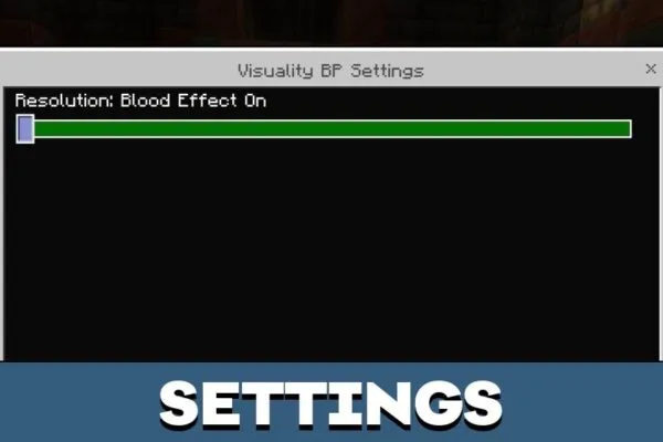 Settings from Visuality Mod for Minecraft PE
