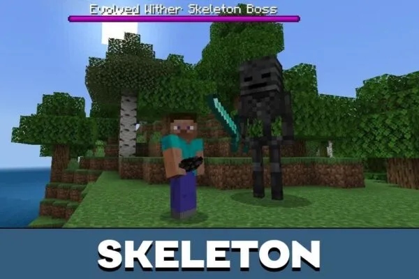 Skeleton from Dark Heroes Mod for Minecraft PE