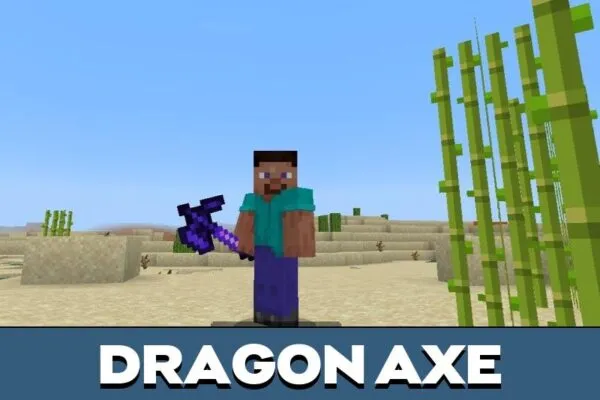 Dragon Axe from Amazing Armor Mod for Minecraft PE