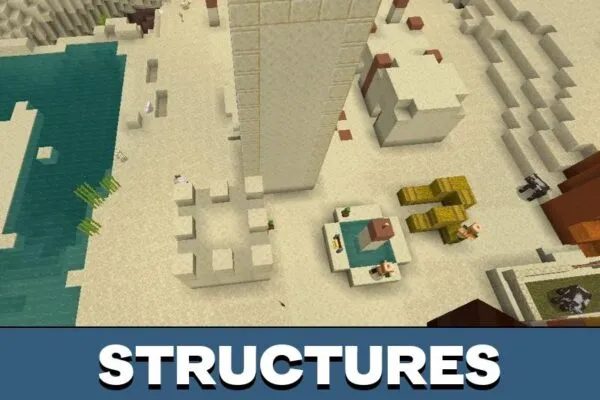 Structures from Desert Temple Mod for Minecraft PE