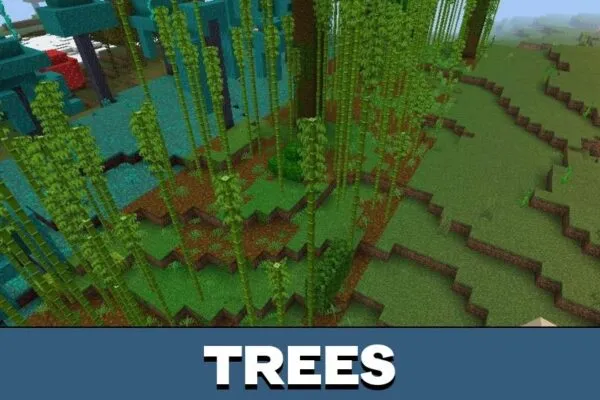 Trees from All Biomes Survival Map for Minecraft PE