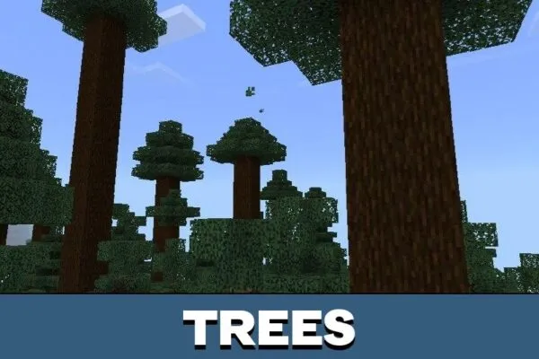 Trees from Falling Leaves Mod for Minecraft PE