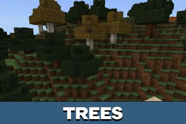 Trees from Medieval Nightmare Texture Pack for Minecraft PE