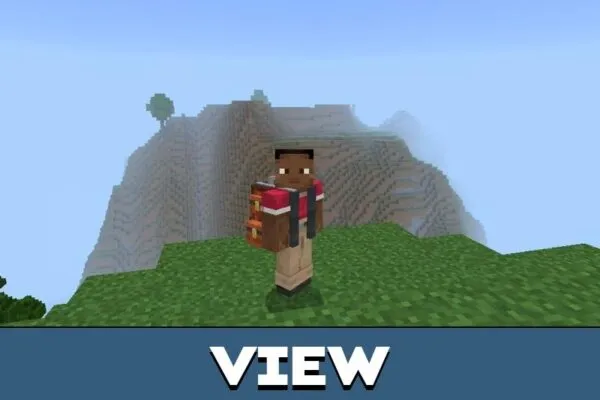 View from Backpack Mod for Minecraft PE