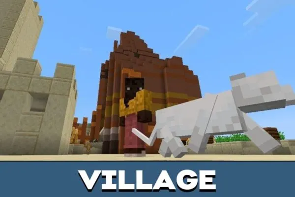 Village from Desert Temple Mod for Minecraft PE