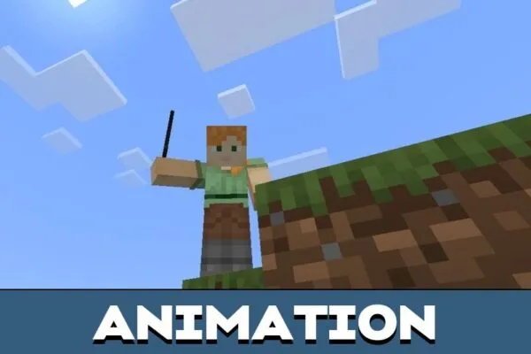 Animation from Ancient Saurus Sword Mod for Minecraft PE