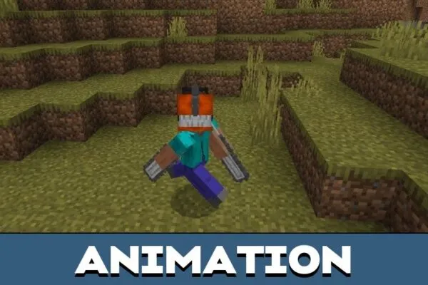 Animation from Chainsaw Man Texture Pack for Minecraft PE