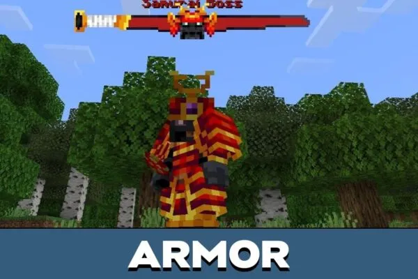 Armor from Samurai Boss Mod for Minecraft PE