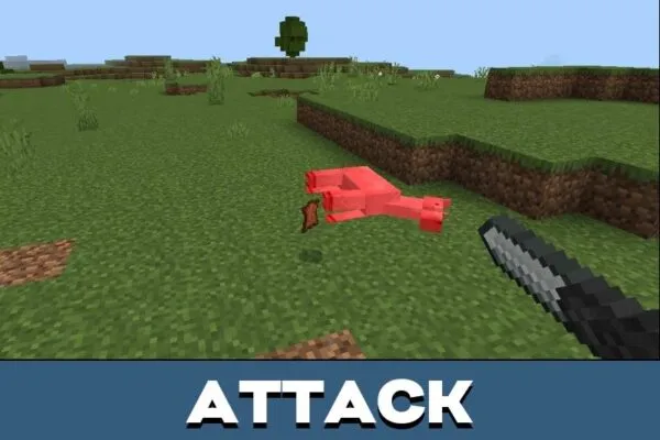 Attack from Ancient Saurus Sword Mod for Minecraft PE