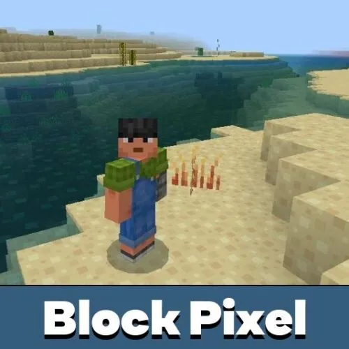 Block Pixel Texture Pack for Minecraft PE