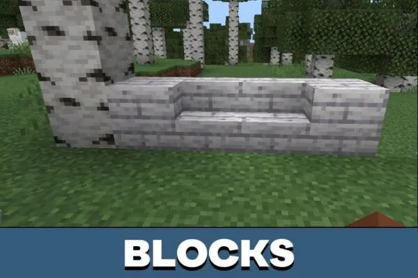 Blocks from Pale Garden Texture Pack for Minecraft PE