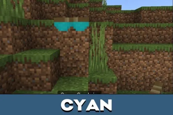 Cyan Curtains Mod for Minecraft PE