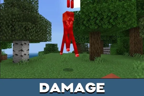 Damage from Pumpkin Man Mod for Minecraft PE